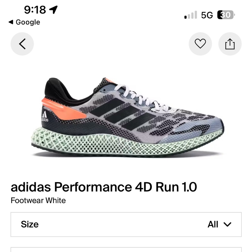 Adidas Black and Orange Athletic Sneakers